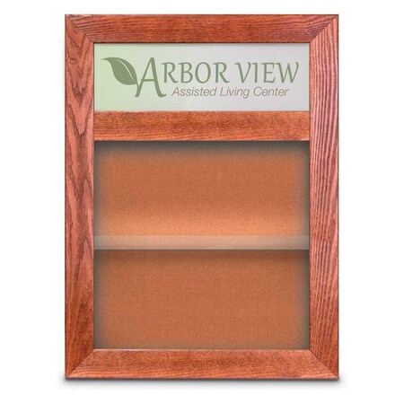 United Visual Products Outdoor Enclosed Combo Board, 48"x36", Gold Frame/Grey & Forbo UVCB4836ODG-GREY-FORBO